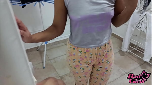Big ass blonde is secretly watched by stepson who catches him - unexpected ending having sex in the kitchen with family at home – Free HD Porn Video
