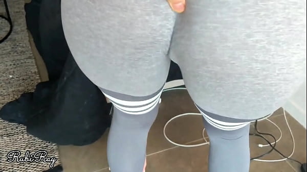 Rubiray takes a big load in her new red panties and pull them back up