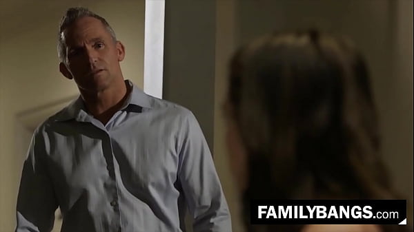 Old Stepfather Having a Romantic Sex with Stepdaughter in the Couch ⭐ FamilyBangs.com