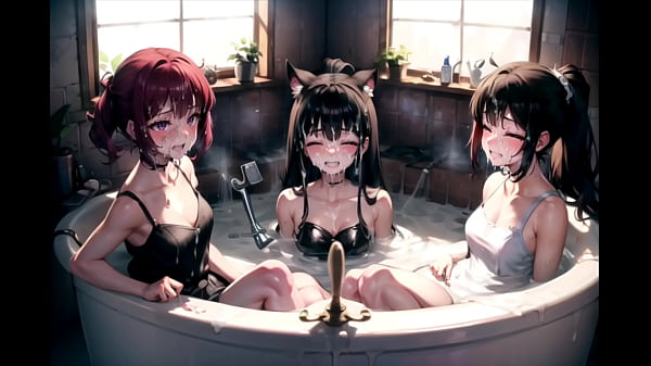 in a bath of pure white sperm