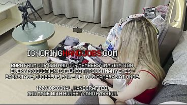 Femdom all natural big tits tennis girl in flirty light short miniskirt teases a big dick guy by giving a balls massage with handjob – Free HD Porn Video