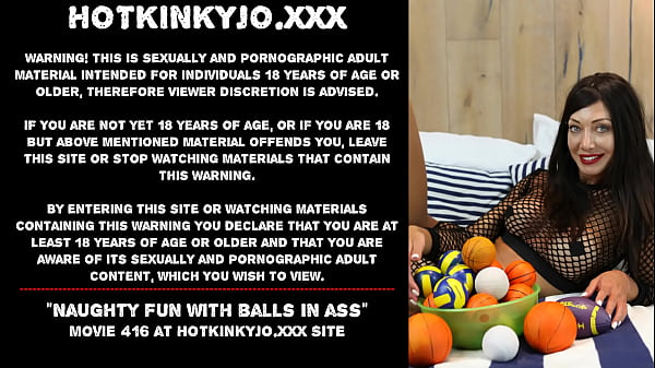 HKJ put tons of balls in her anal hole