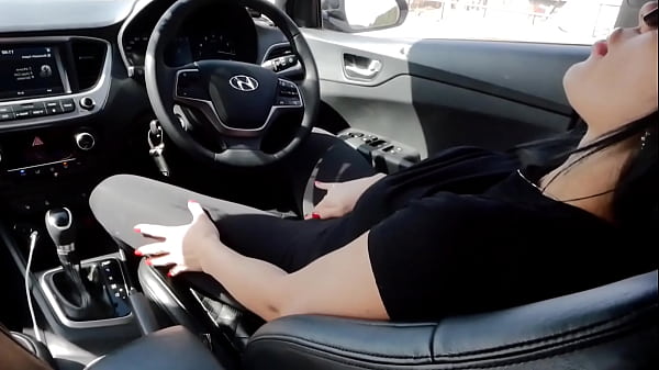 Mastubation in public inside a car with huge dick