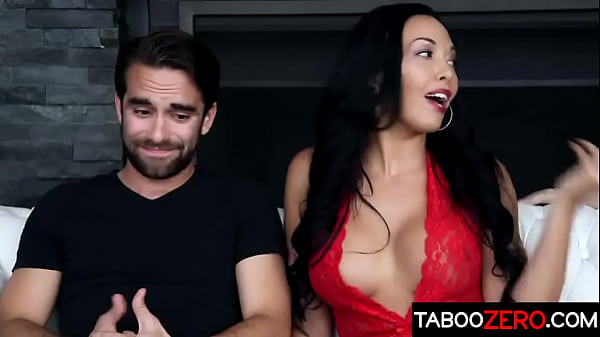 Asian wife in red lace fucks her stepson, and her husband watching - Rio Lee, Logan Pierce