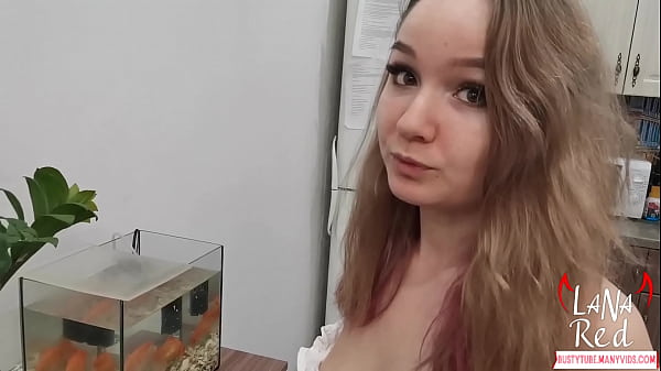 Horny StepSister Sucks Big Dick to Cumshot - Lana Red