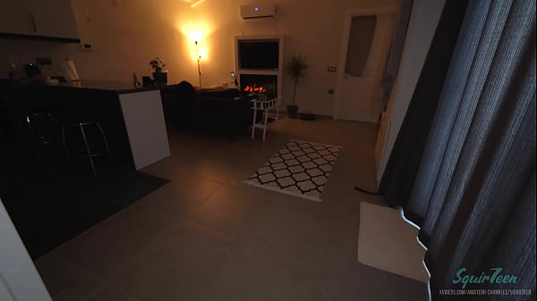 Powerful squirt and cum from stepdaddy for hot petite brunette