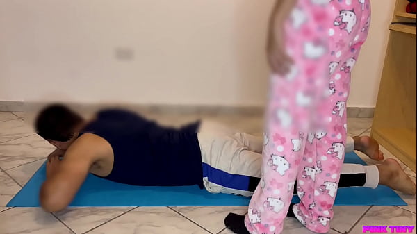 My pretty Step Niece alone at home I make her give me a massage and mount her on top of my cock to rub me