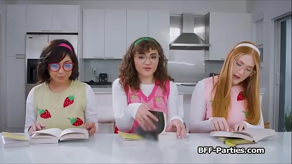 Geek chicks sharing hard dick after reading sexy book
