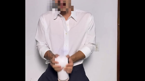 Stylish young man tests his sex toy until he has a big cumshot