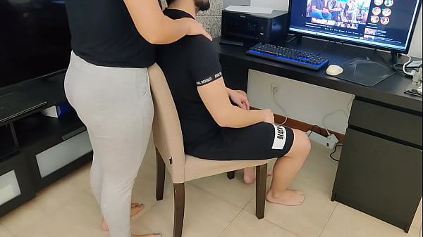 mature gives her stepson a handjob while watching porn – Free HD Porn Video