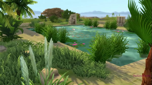 Sims 4 Innocent blonde fucked by a stranger on an island by the pool, my real voice