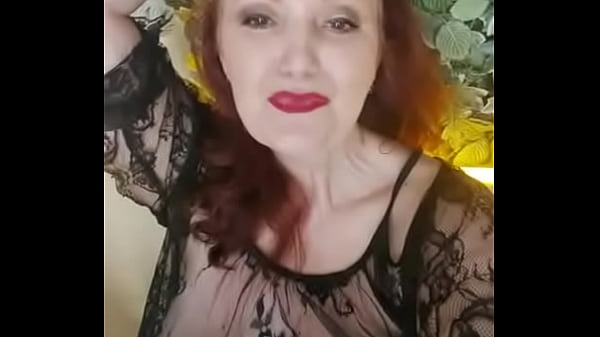 Red-haired lady in a black transparent nightgown – Free HD Porn Video