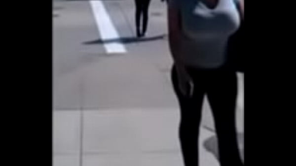 Milf With Huge Tits on Street