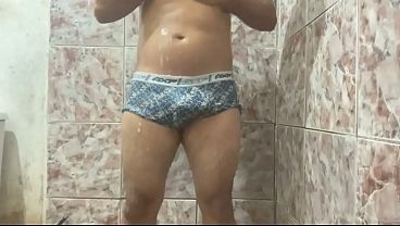 Young guy in the shower with a hard-on. Guided masturbation. – Free HD Porn Video