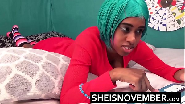 I Needed A Wet Pussy Orgasm In My Bed, After Finishing My Homework, Young Cute Ebony Babe Sheisnovember Ejaculate Hot Pussy Fluids After Wiggling Her Petite Brown Booty Cheeks, Then Drying Her Pussy With Panties Stuffing Closeup by Msnovember