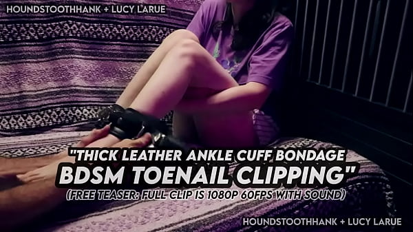 Thick Leather Ankle Cuff Bondage BDSM Toenail Clipping – Free HD Porn Video