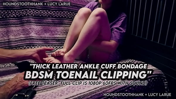 Thick Leather Ankle Cuff Bondage BDSM Toenail Clipping – Free HD Porn Video