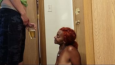 Yellow belly whore Rachelle Newmuis doing what she does best; drinking piss – Free HD Porn Video