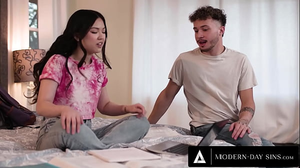 MODERN-DAY SINS - Petite Lulu Chu Is Almost Caught During SNEAKY WILD SEX With Hung Boyfriend – Free HD Porn Video