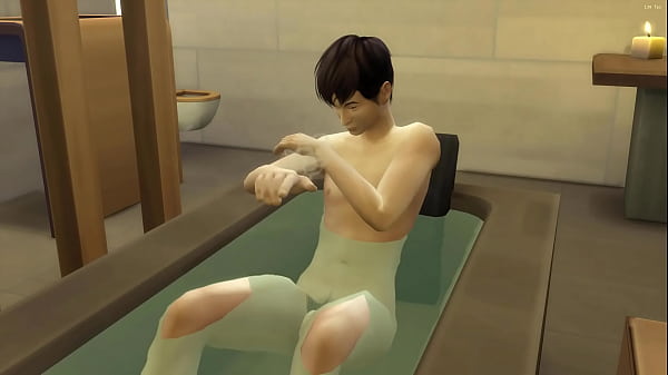Japanese Step-mom and virgin step-son share the same bed at the hotel room on a business trip