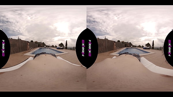 PORNBCN VR 4K | Pov fucking with the young neighboor in the swimming pool | The teen Mia Navarro blowjob footjob masturbation virtual reality