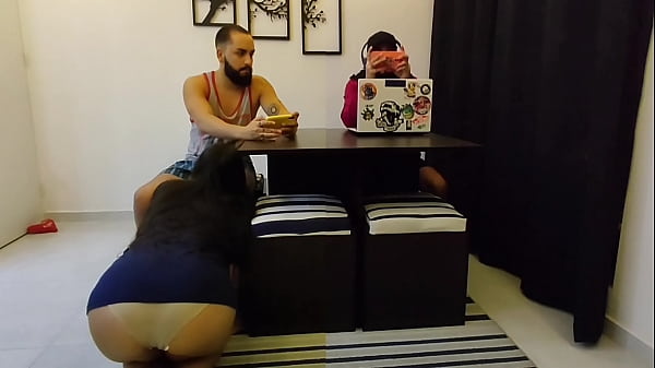 My step brother's wife came crawling towards me without my step brother noticing and sucked my cock right next to him!! – Free HD Porn Video