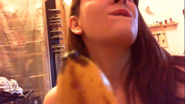 Really exciting banana masturbation and heels in the ass until it wets the whole floor – Free HD Porn Video