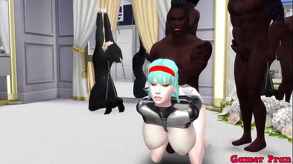 Bulma Marriage Episode 3 Beautiful Wife at her Wedding is transformed into a Sex Slave Bitch Fucked in the Anal Ass by 3 Black with Big Dick Netorare Hentai – Free HD Porn Video