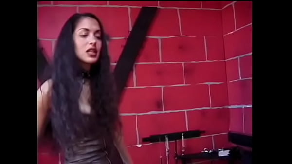 Sexy brunette in a short dress punishes two naughty chicks with a whip in the basement – Free HD Porn Video