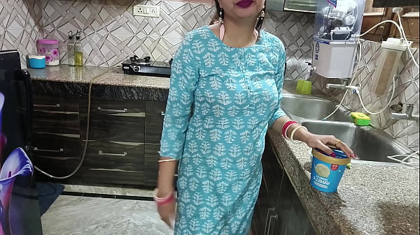 Neighbour's boy had sexy talks with saarabhabhi to seduce her after her tight pussy was fucked madly in kitchen Saarabhabhi fingering her pussy in hindi audio