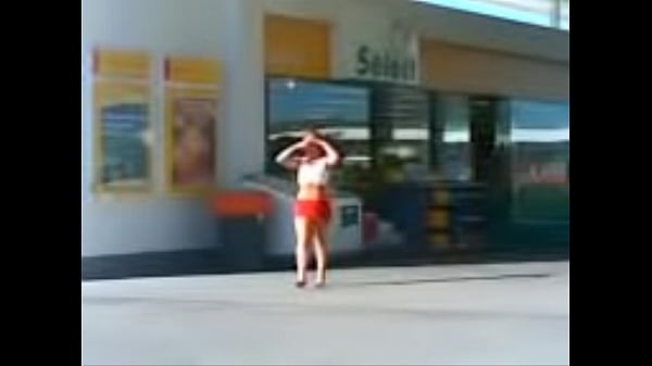 Justine in miniskirt at Rotorua Shell Station – Free HD Porn Video