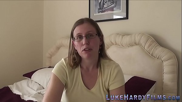 Blonde brit in glasses gobbles and rides