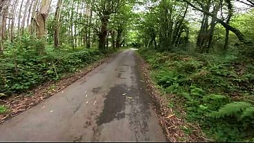 I see a girl cycling in the woods and when I go to urinate she helps me by giving me a blowjob in public – Free HD Porn Video
