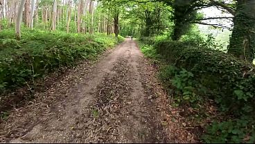 I see a girl cycling in the woods and when I go to urinate she helps me by giving me a blowjob in public – Free HD Porn Video