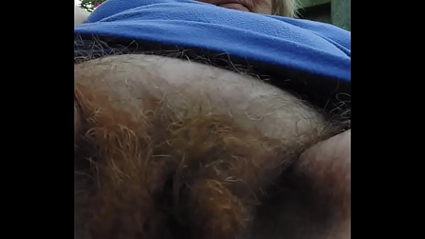 Grandma without panties under dress