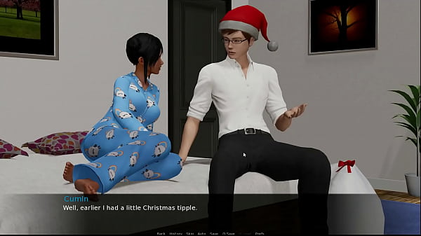 The Headmaster's christmas eve [Christmas PornPlay Hentai game] Ep.1 sexy red bikini gift for a perfect ebony teen – Free HD Porn Video