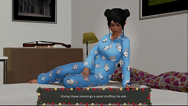 The Headmaster's christmas eve [Christmas PornPlay Hentai game] Ep.1 sexy red bikini gift for a perfect ebony teen – Free HD Porn Video