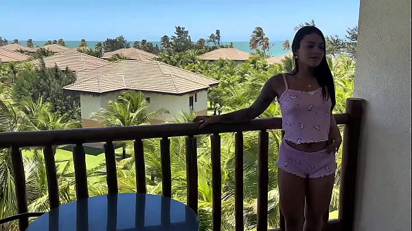Waking up the tourist on Cumbuco beach in pink pajamas – Free HD Porn Video
