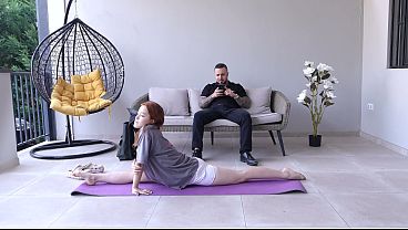 Redhead girlfriend takes massive deep anal on the sofa after yoga – Free HD Porn Video