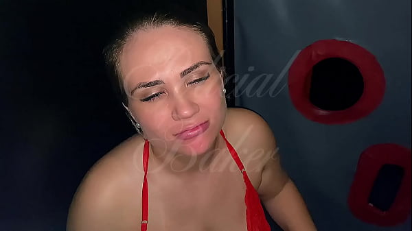 A cuckold let his wife have unprotected sex with a stranger in the glory hole. – Free HD Porn Video