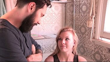 Step father gets blowjob and sex from step daughter in bathroom – Free HD Porn Video