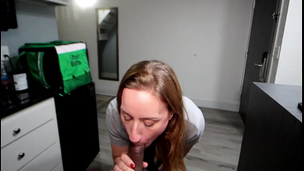 Fuck Uber Eats #3 - Petite Blonde Milf w/ big natural tits sucks the black off her Uber driver and swallows his cum load for the tip