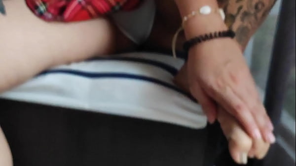 I got to the waiting room and found this college girl in a uniform showing me everything under the table – Free HD Porn Video