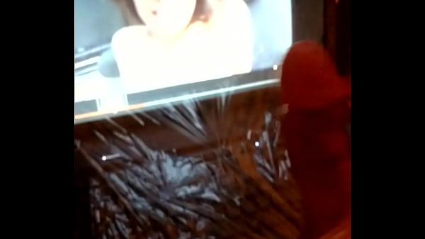 Solo giant cumshot on tits