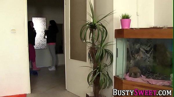 Big tit lesbians licking