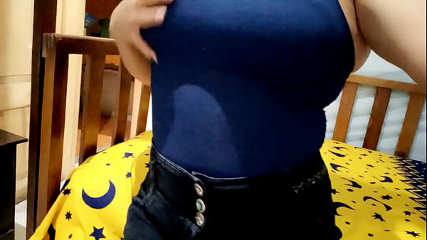 busty gets excited because she knows it's carnival and they're going to fuck her tomorrow, that's why she touches her tits very sensually – Free HD Porn Video