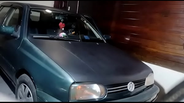 I was going to the gym and my car wouldn't start my neighbor helped me and we ended up having good sex on the hood of my golf – Free HD Porn Video