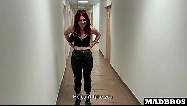 French Goth Cheats On Her Boyfriend In A Corridor And Toilet For Concert Tickets !!! – Free HD Porn Video