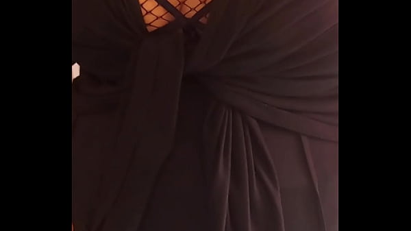 My wife is getting hotter and sluttier, now showing off her huge tits in a strappy bra and fishnet blouse. – Free HD Porn Video