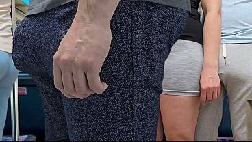 Stranger Guy Ejaculate by Girl's Hand In a Crowded Bus